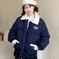 Damen gepolsterte Winterjacke mit kuscheligem Kragen und praktischen Taschen