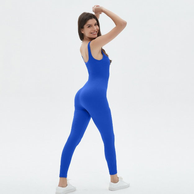 Damen figurbetontes Jumpsuit mit Spaghettiträgern R&B
