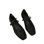 Damen Ballerinas mit zartem Spitzen-Design und eleganter Schleifenverzierung R&B