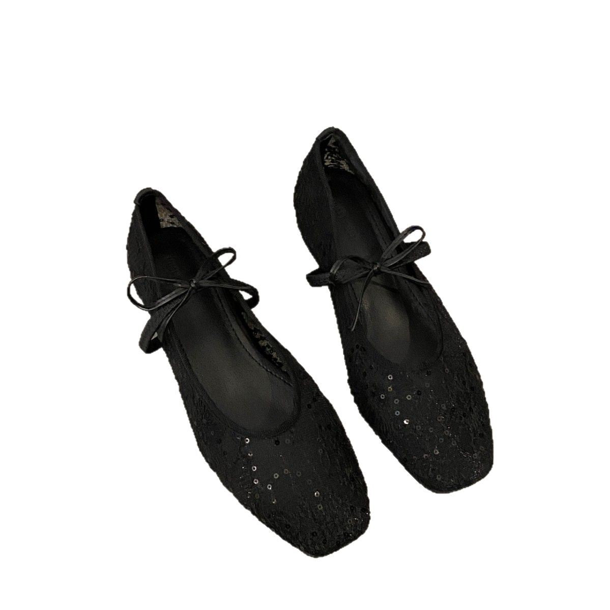 Damen Ballerinas mit zartem Spitzen-Design und eleganter Schleifenverzierung R&B