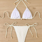 Damen Triangel-Bikini mit kunstvollem Häkelmuster R&B