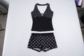 Damen-Set aus Top und Shorts mit Polka-Dots R&B