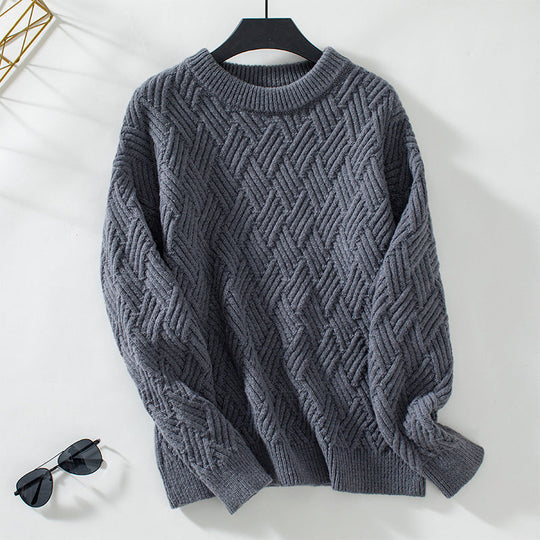 R&B | Einfarbiger Pullover Mit Weichem Stoff