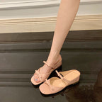 Damen Slipper mit elegantem Riemendesign und modischem Knoten R&B