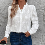 Damen Bluse mit feiner Stickerei R&B