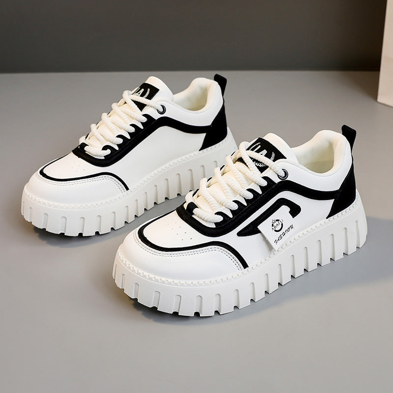 Damen modische Plateau Sneakers mit rutschfester Sohle und atmungsaktivem Obermaterial R&B