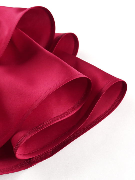 Damen Abendkleid mit asymmetrischem Design und voluminösem Rüschenrock R&B