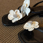 Damen Sling-Sandalen mit floralem Design und bequemem Blockabsatz R&B