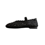 Damen Elegante Ballerinas mit modischer Riemchenbindung und weichem Stoff R&B