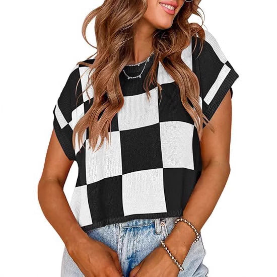 Damen modisches gestreiftes Cropped Top mit Boxy-Schnitt und luftiger Textur R&B