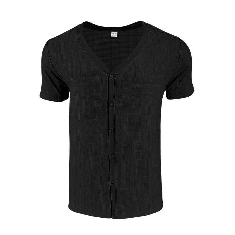 Herren kurzärmliges Hemd mit strukturiertem Design R&B