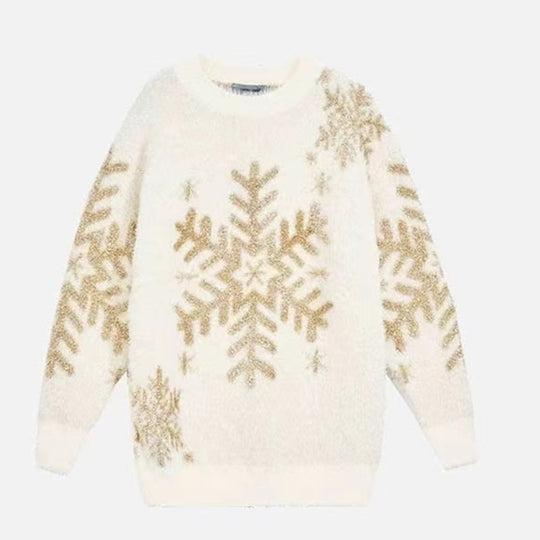 Damen Kuscheliger Pullover mit Schneeflocken-Motiv R&B