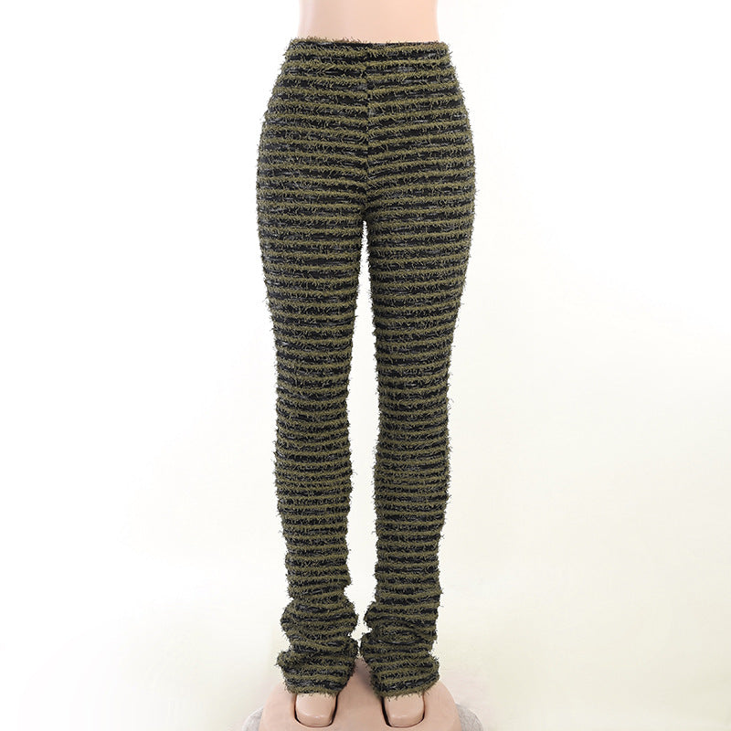 Damen Strickleggings mit raffiniertem Zick-Zack-Muster R&B