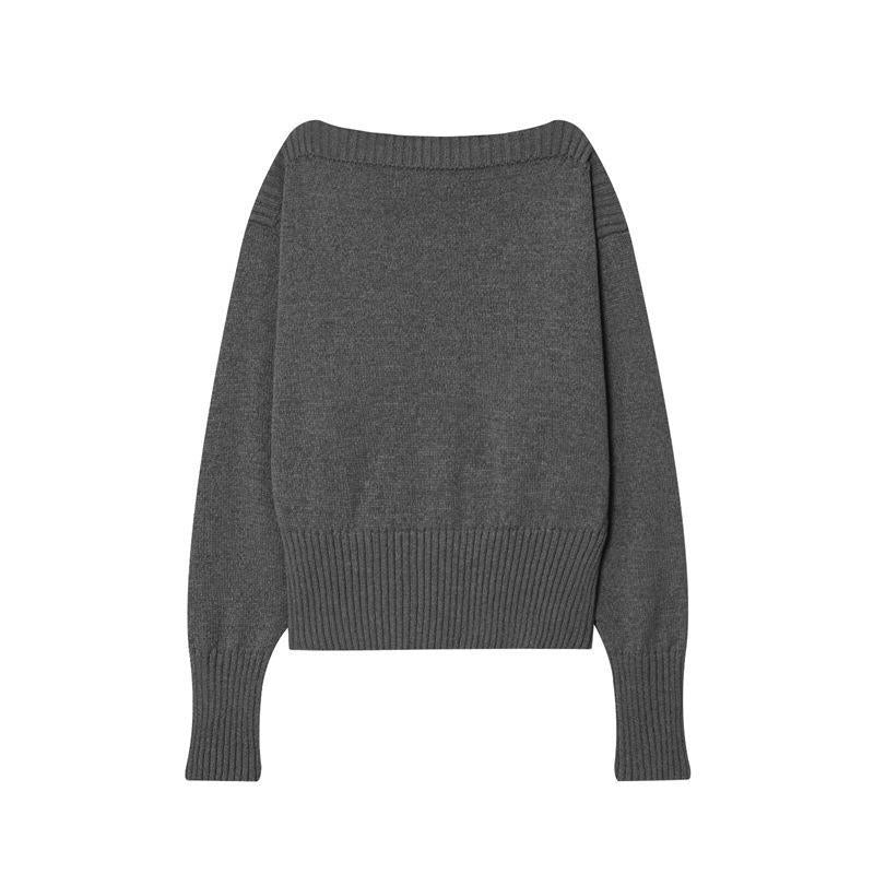 Damen kuscheliger Strickpullover mit weitem Schnitt und Rippbündchen R&B