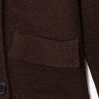 Damen elegante Strickjacke mit doppelter Knopfleiste und praktischen Taschen R&B
