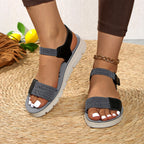 Damen Komfortable Freizeit-Sandalen mit verstellbaren Riemen und gepolsterter Sohle R&B