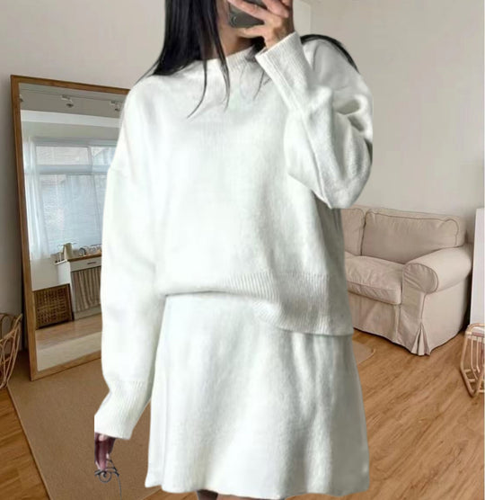 Damen Strickkleid mit voluminösen Ärmeln und lässigem Schnitt R&B