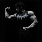 Herren nan figurbetontes Trainings-Tanktop mit tiefen Armausschnitten und filigranem Rückendruck R&B