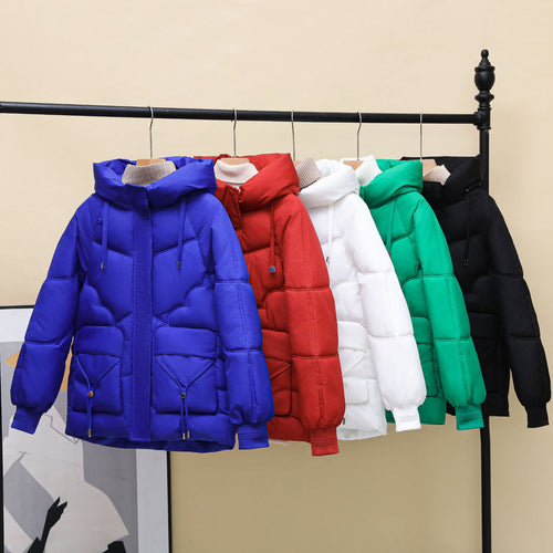 Damen gesteppte Winterjacke mit Kapuze und Herzdetails R&B