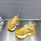 Damen Chunky Sneakers mit ausgeprägter Profilsohle und atmungsaktiver Oberflächenstruktur