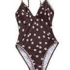 Damen Einteiler Badeanzug mit floralem Muster R&B
