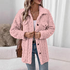 Damen Strickjacke mit Struktur und aufgesetzten Taschen R&B