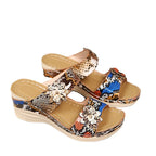 Damen Komfortable Sandalen mit modischem Blumenapplikationsdesign und rutschfester Sohle R&B