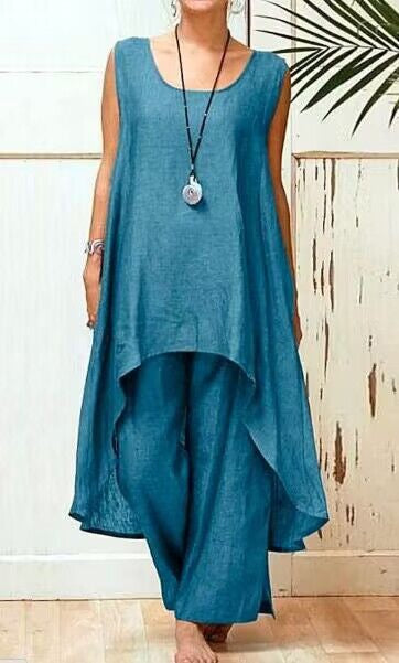 Damen Fließendes Tunika Maxi Overall R&B