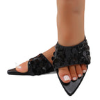 Damen Glamouröse Flip-Flops mit funkelnden Pailletten R&B