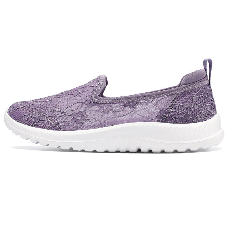 Damen Slip-On Sneakers mit eleganter Spitze und dämpfender Sohle R&B