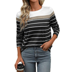 Damen Langarmshirt mit modernem Streifenmuster und lässigem Schnitt R&B