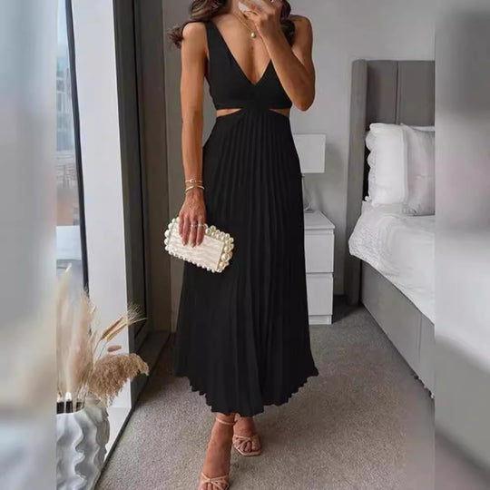 Damen Elegant gefaltetes Abendkleid R&B