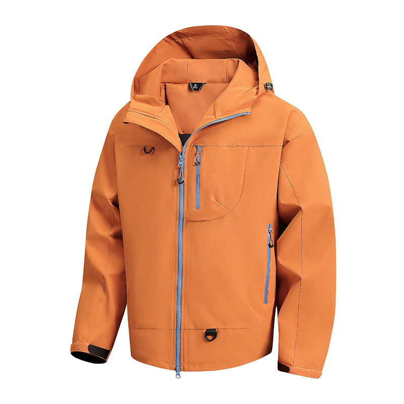 Herren technische Outdoor-Jacke mit GewR&Be und verstellbarem Kapuzensystem R&B