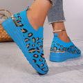 Damen bequeme Sneakers im Leopardenmuster R&B