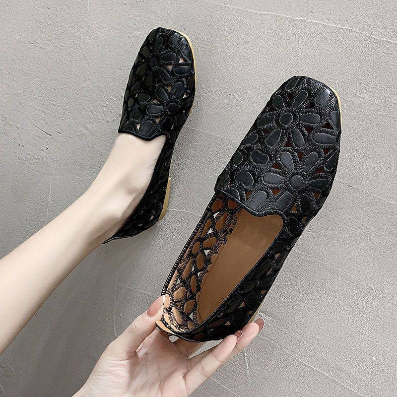 Damen Ballerinas mit floralem Cut-Out-Design und bequemer Innensohle R&B