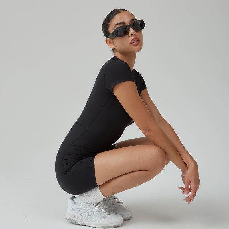 Damen Kurzarm-Body mit figurformendem Schnitt R&B