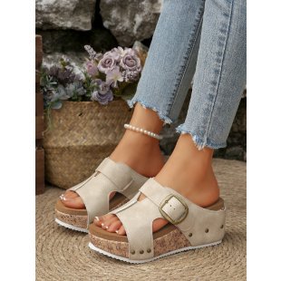 Damen Wedge-Sandalen mit komfortabler Korksohle R&B