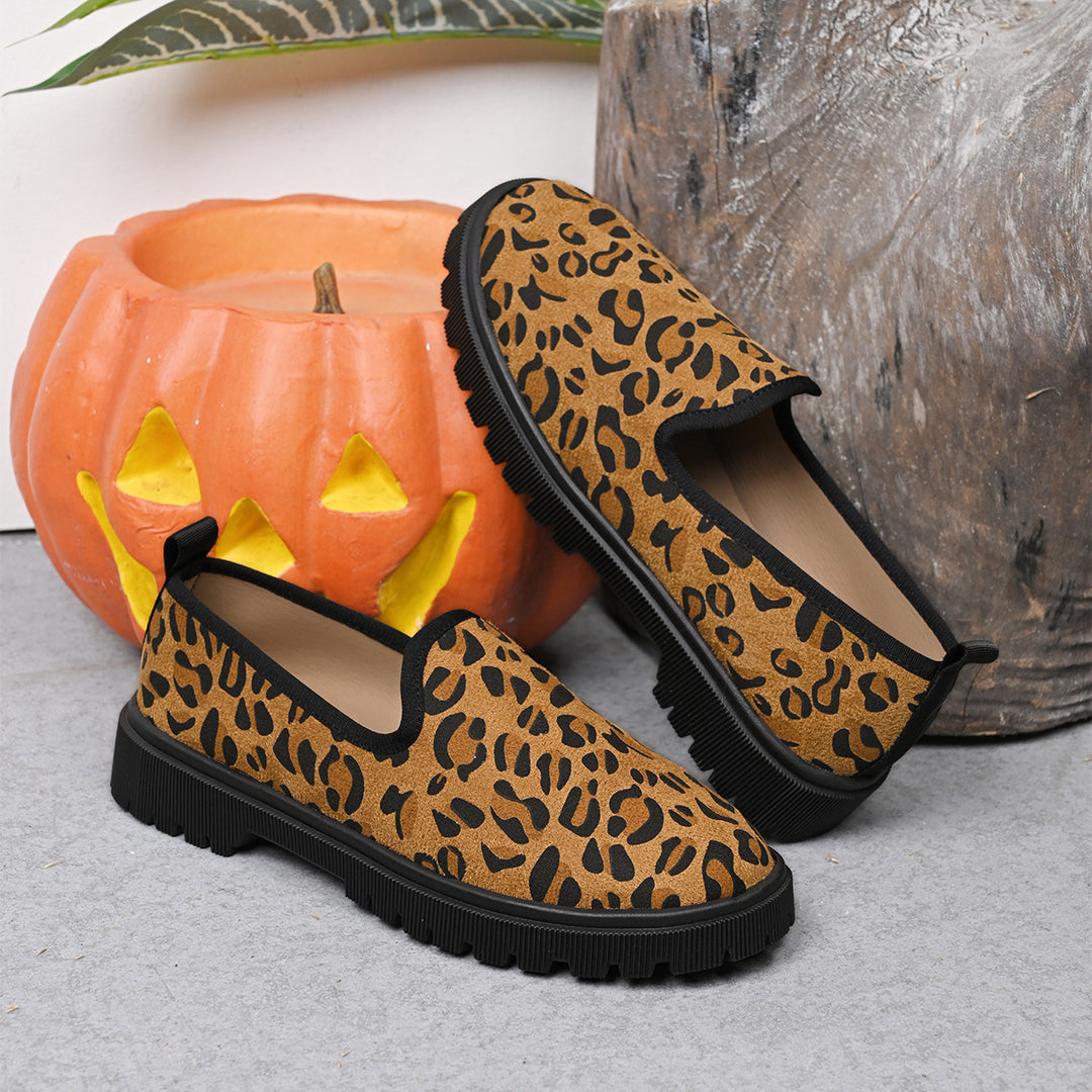 Damen Slip-On Sneaker mit tierischem Muster R&B