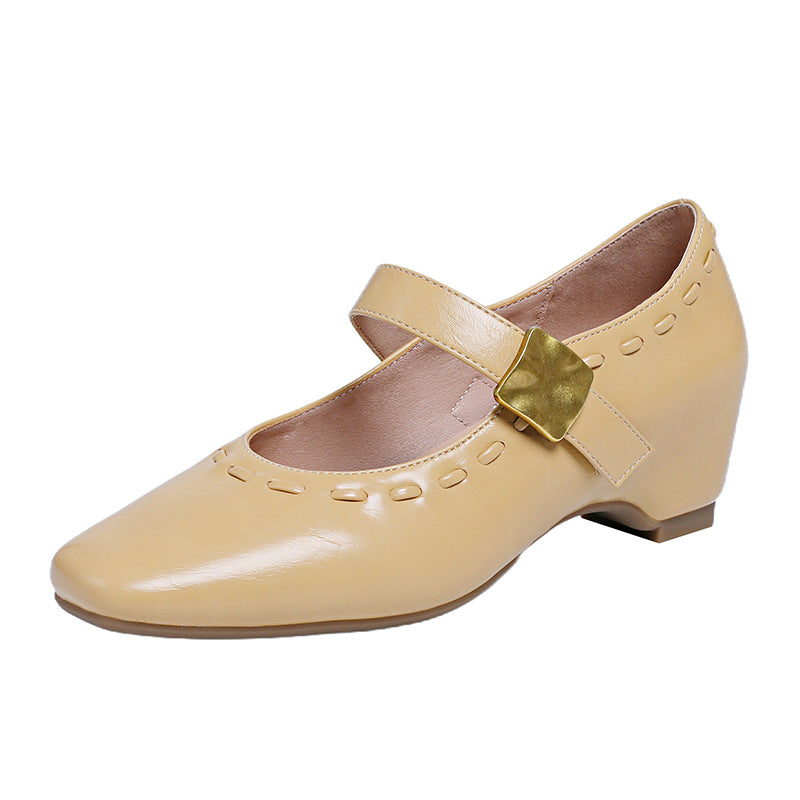 Damen Ballerina-Schuhe mit elegantem Riemchen und modischer Schnalle R&B