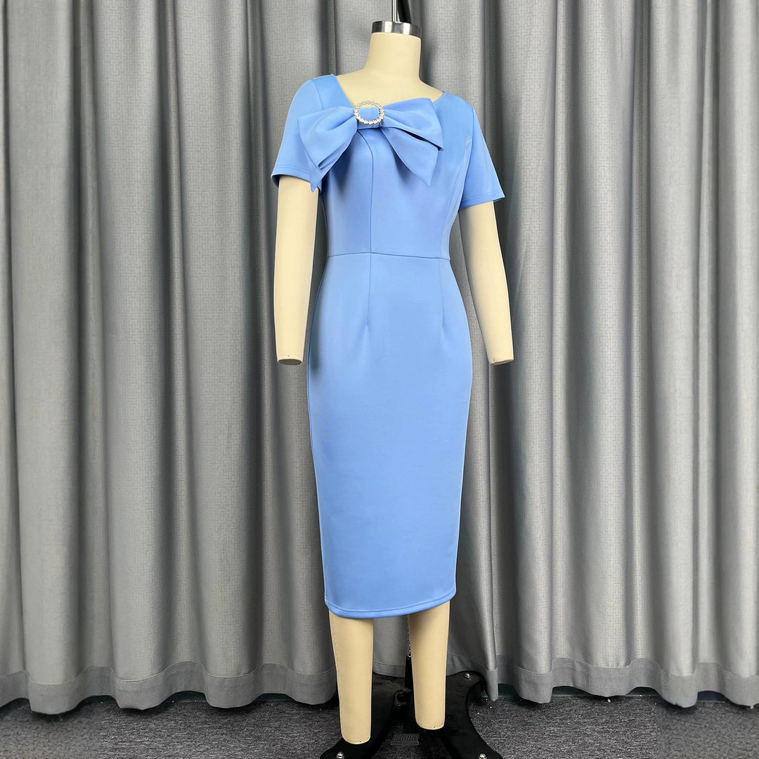 Damen Etuikleid mit eleganter Schleife R&B