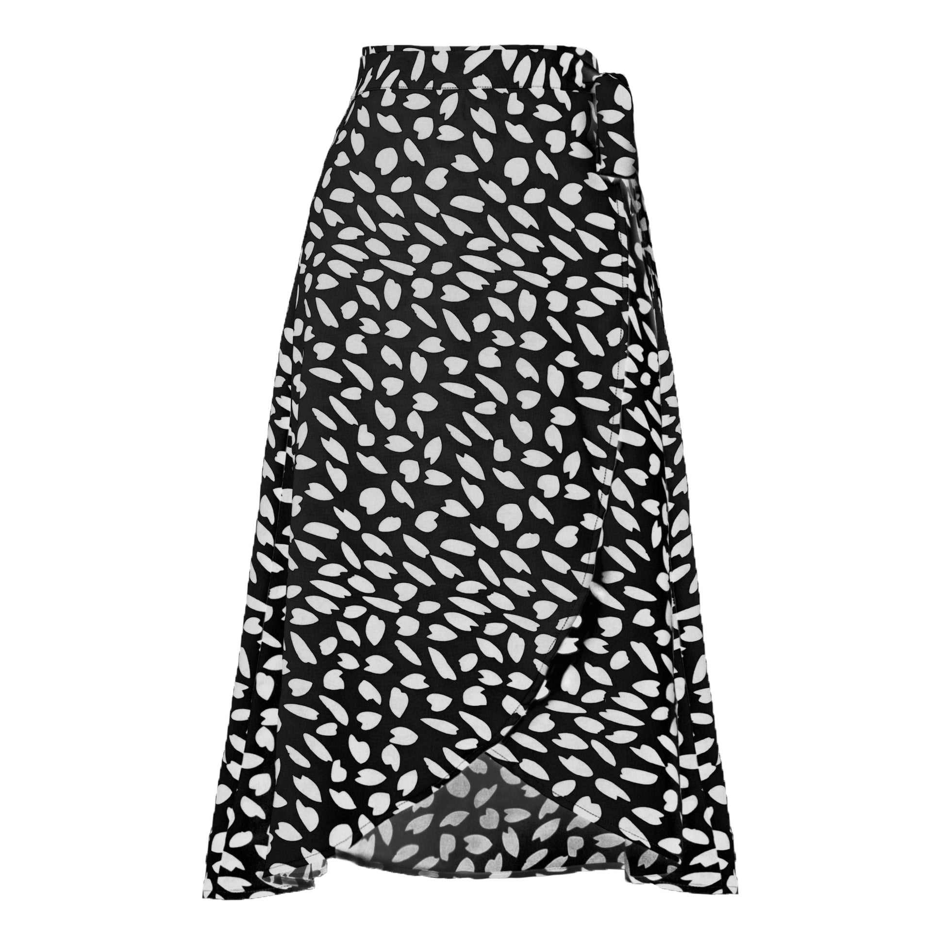 Damen Wickelrock mit animalischem Muster und eleganter Taillierung R&B