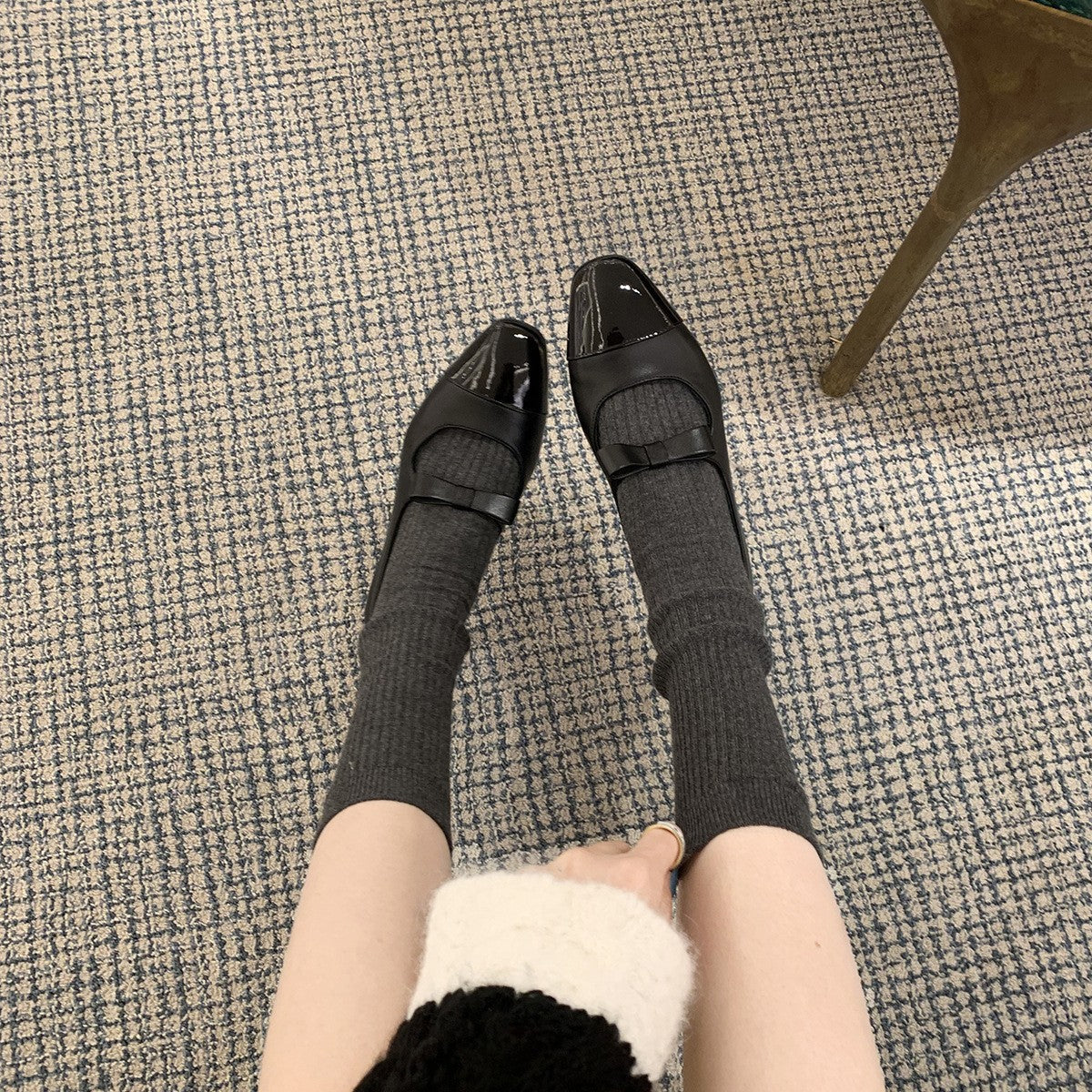 Damen Ballerinas mit dekorativem Schleifenakzent und glänzender Spitze