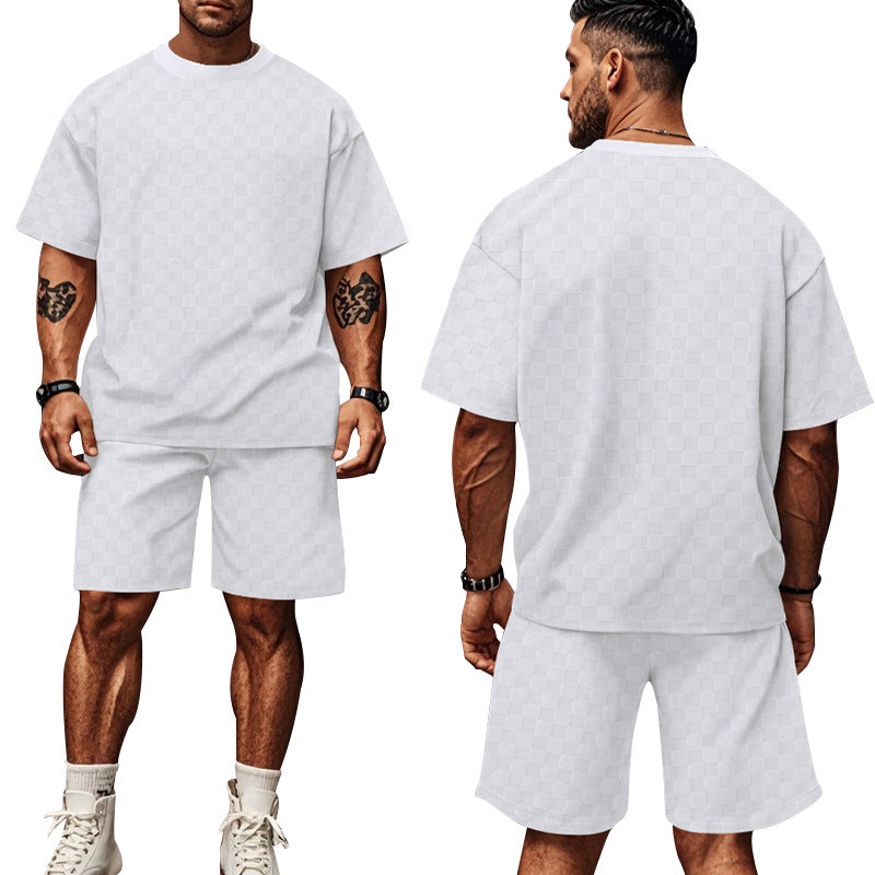 Herren lässiges Kurzarm-Set mit bequemer Passform und stylischem Design R&B