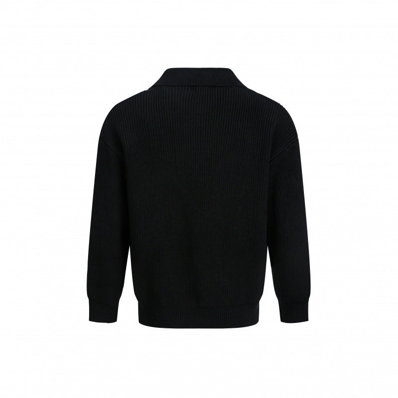 Damen Eleganter Strickpullover mit modernem Kragen und feinem Rippstrick R&B