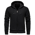 Herren moderne Kapuzenjacke mit strukturierter Oberfläche und weichem Innenfutter R&B