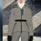 Damen winterliche Funktionsjacke mit hohem Kragen und elastischem Gürtel R&B