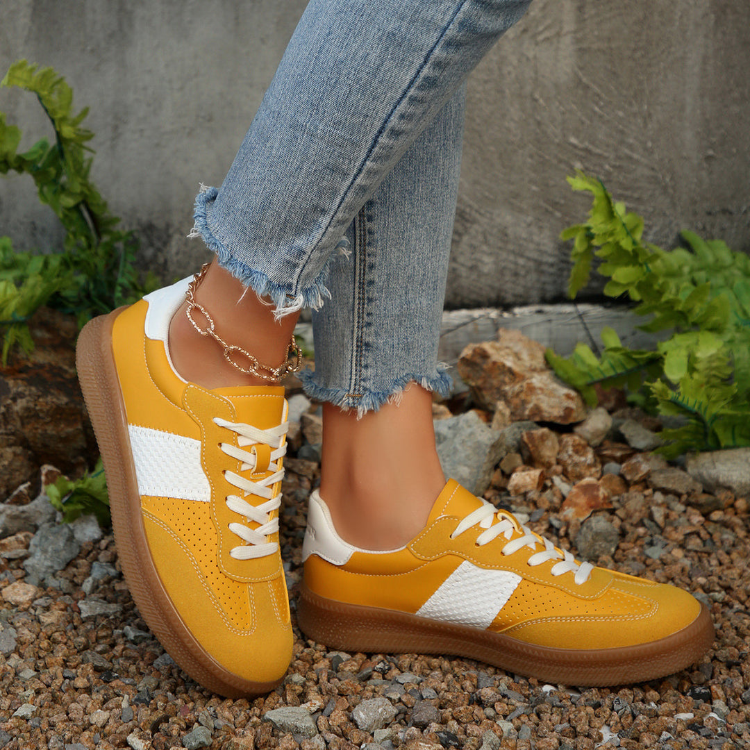 Damen modische Sneakers mit atmungsaktiver Oberflächenstruktur und rutschfester Sohle R&B