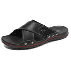 Herren Komfortable und modische Ledersandalen mit verstellbarem Riemensystem R&B