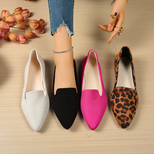 Damen spitz zulaufende Ballerinas mit elegantem Design R&B