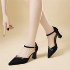 Damen elegante Slingback-Pumps mit funkelndem Schmuckdetail R&B
